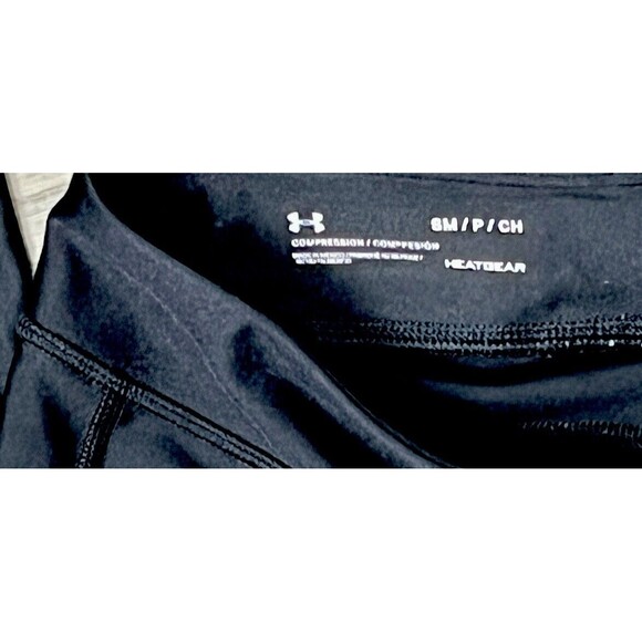 Under Armour Leggings HeatGear Compression Breathable Ankle Black Small Athletic - Picture 5 of 5